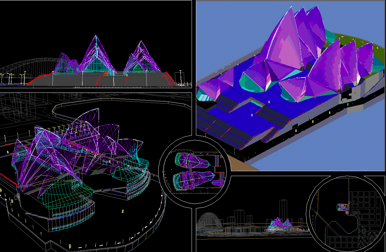 Sydney Opera House CAD DWG Drawing File for Detailed Architecture