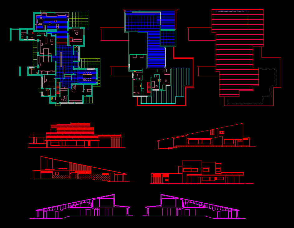 2D Family Housing DWG CAD Drawing File Floor Plan and Layout Design