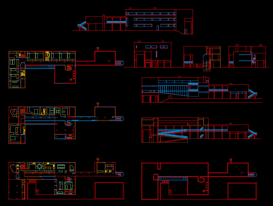 Meier Richard House CAD Drawing File with Detailed Floor Layout Design