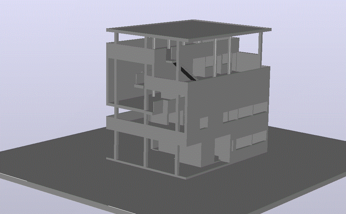 Le Corbusier Village House DWG CAD Drawing Download Plan and Elevation