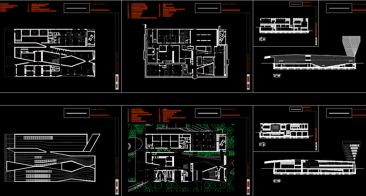 Modern Museum DWG CAD Drawing File for Architectural Designers