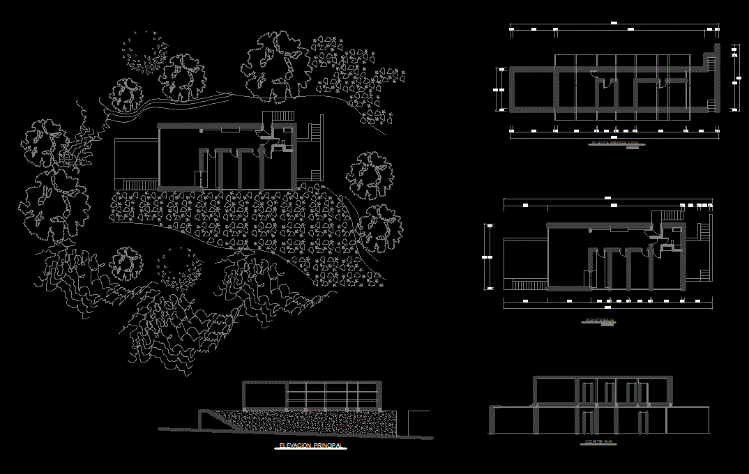 Arne Jacobsen House AutoCAD DWG File with Plan and Elevation