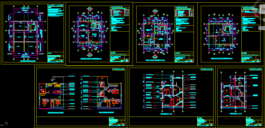 Single Family Residence Plan in DWG CAD Drawing for Home Design