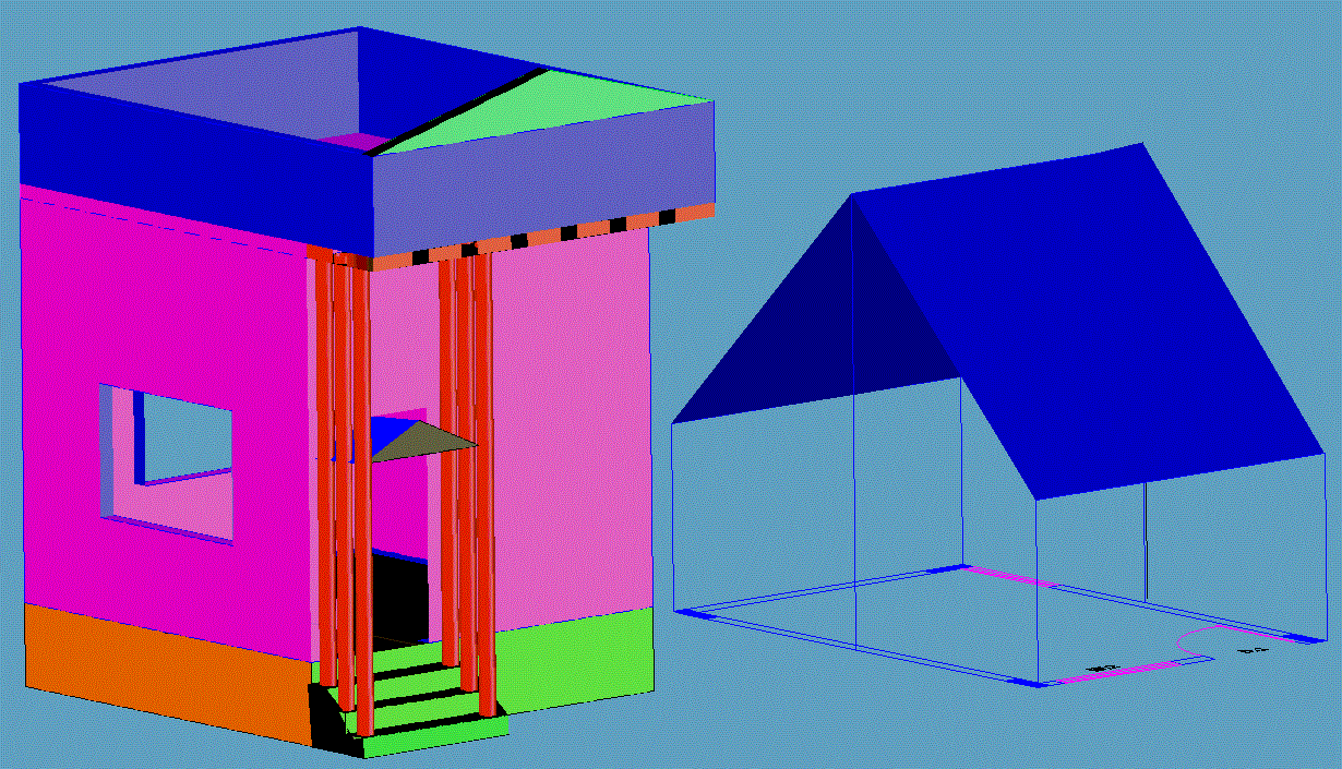 3D Single Room DWG CAD Drawing File for Architectural Design