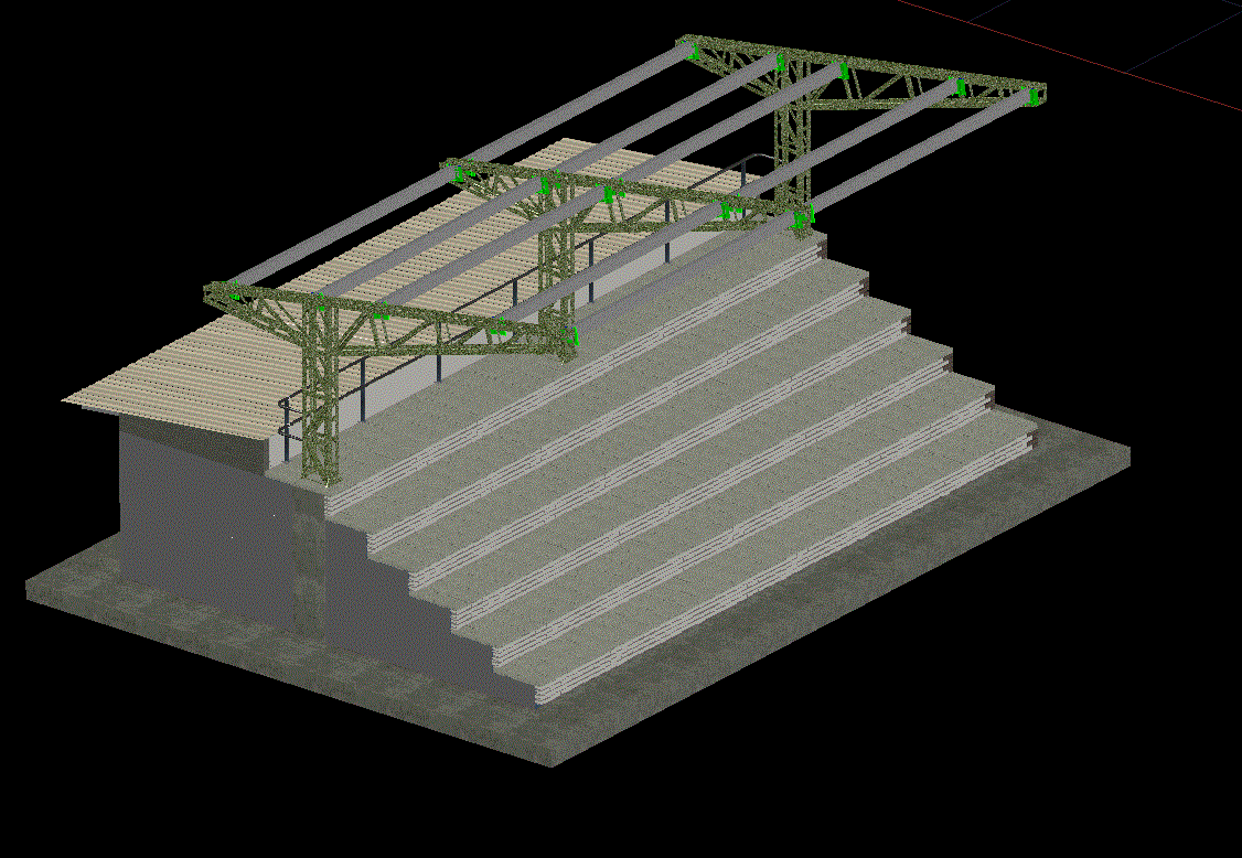 3D Stadium DWG AutoCAD Drawing File for Architectural Planning