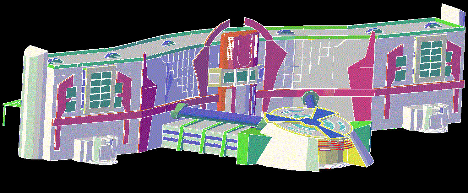 Modern Hotel 3D CAD Drawing Design Provided in AutoCAD DWG drawing