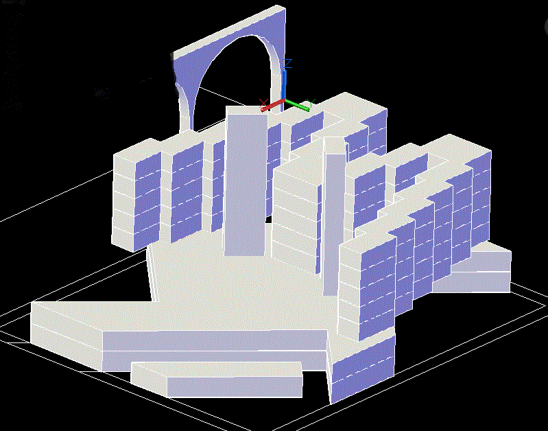 3D High Rise Modern Building Design Layout in AutoCAD DWG File