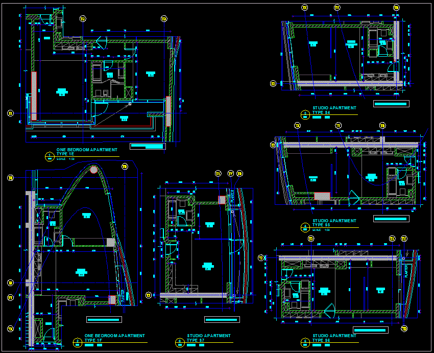 one Bedroom Apartment and Studio apartment Floor plan. Download now.
