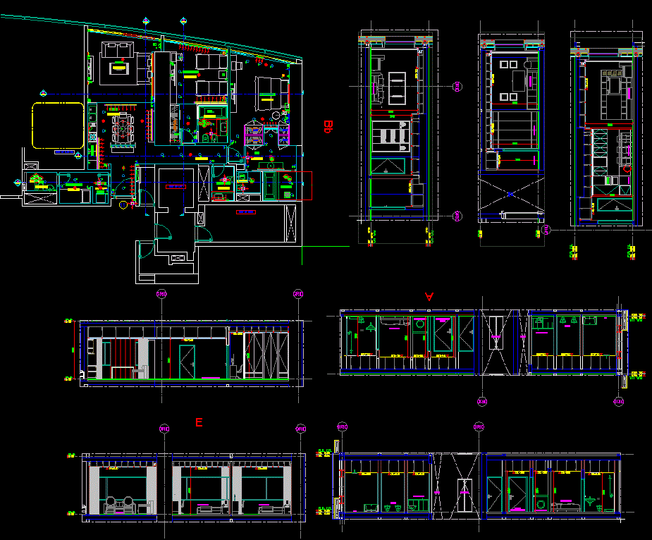Apartment Design DWG Plans for Modern Multi Storey Building Layout
