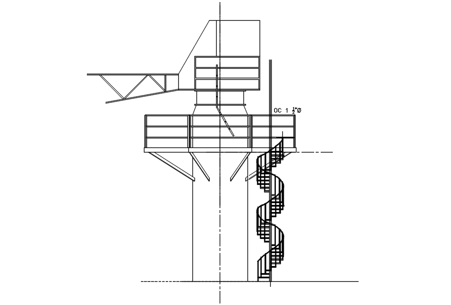 Upper floor platform design of factory in detail AutoCAD drawing, CAD file, dwg file