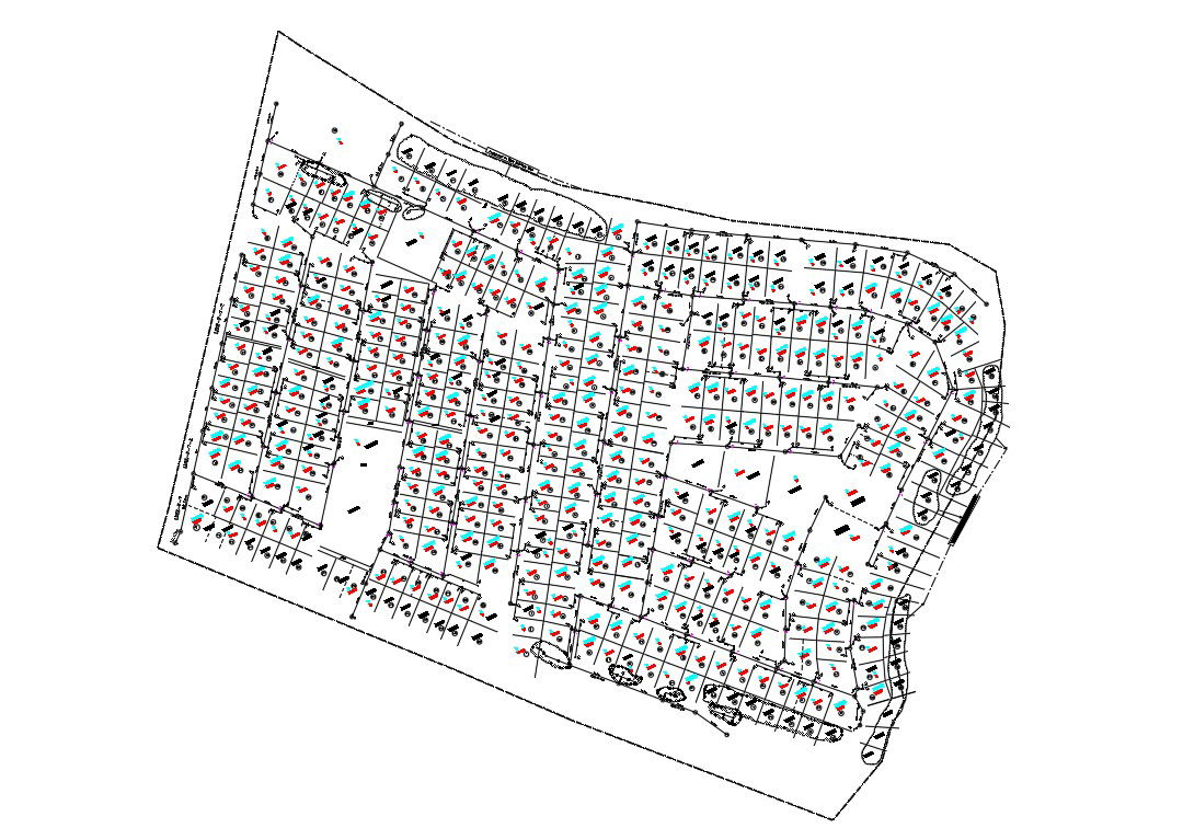 Urban Town Master Plan of DWG file