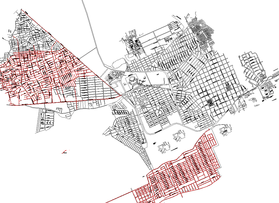 Urban Town Planing dwg file