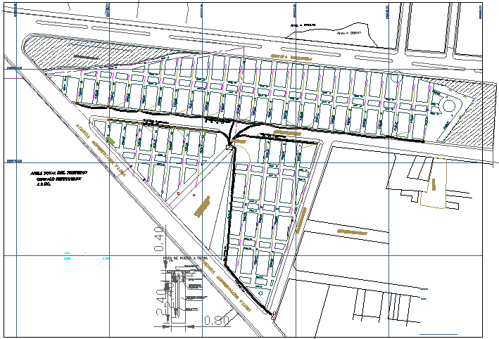 Urban industrial plant site plan details dwg file