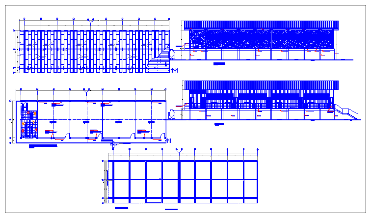 Urban primary school architecture project dwg file