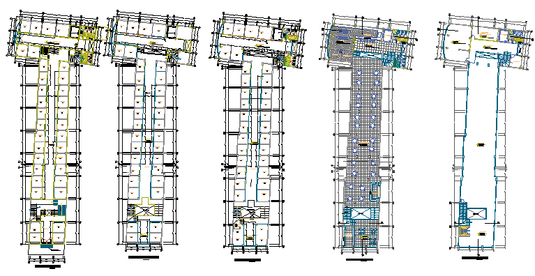 Urban shopping mall floor plan details dwg file