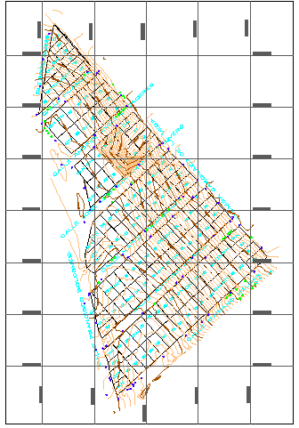 Urban side walks and berms construction landscaping details dwg file