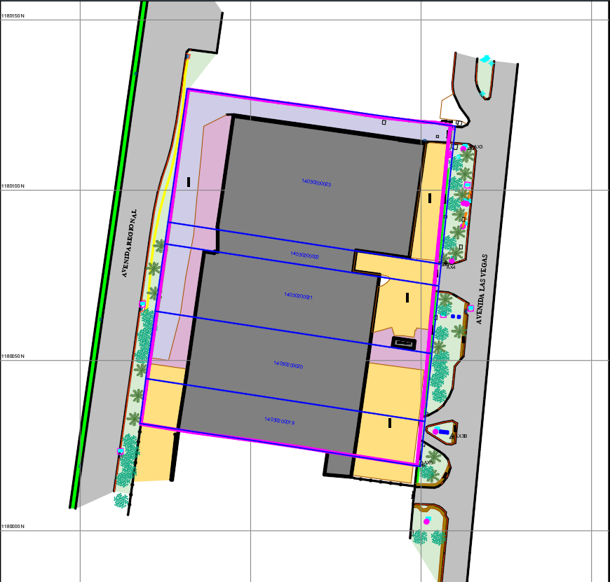 Development Dwg Urban Site Plan with Access and Landscaping.