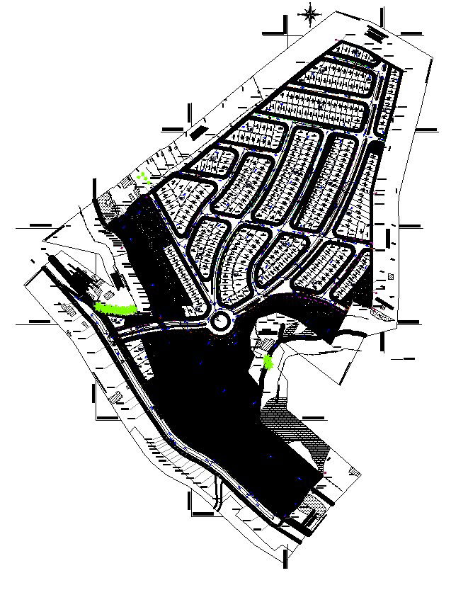 Urban Town Planning Project Detail Dwg File
