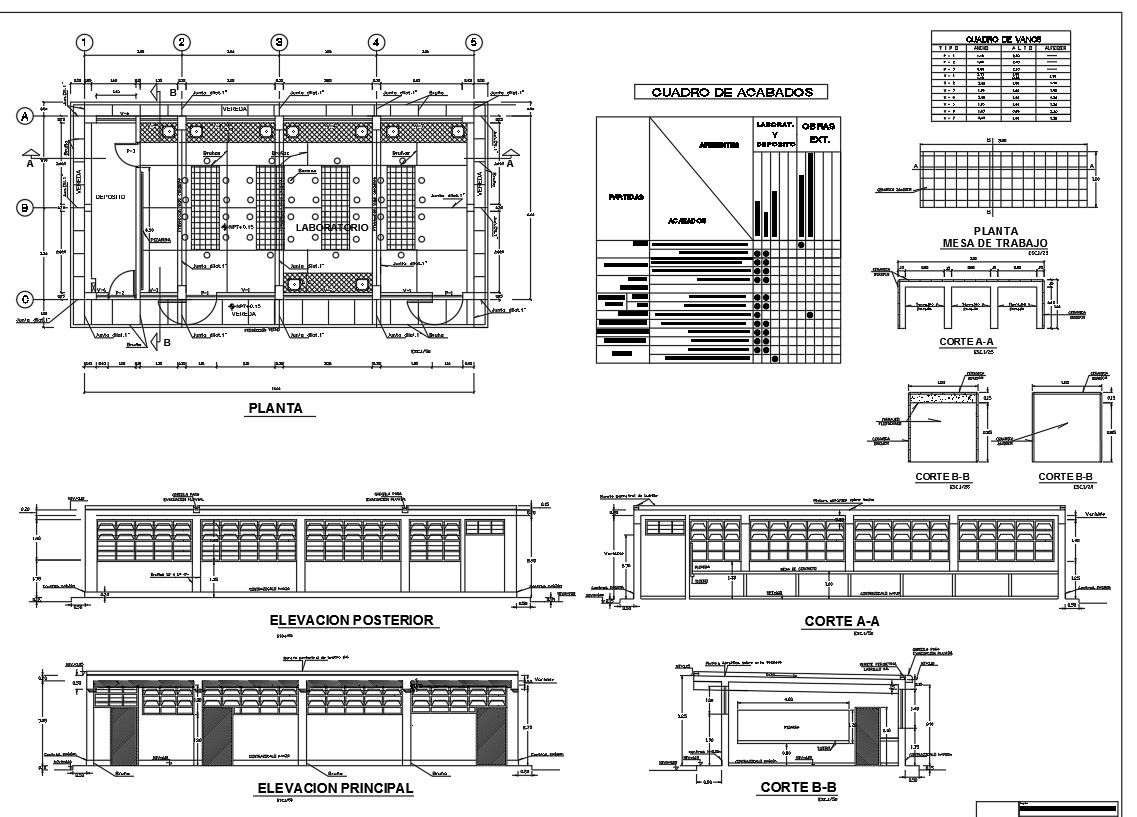 Urbanized college architecture project details dwg file