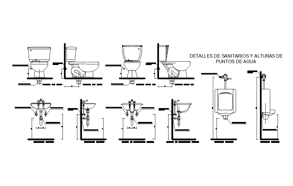 Urinal blocks detail separated in this AutoCAD drawing file. Download this 2d AutoCAD drawing file.
