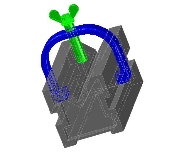 V block 3d Auto Cad file