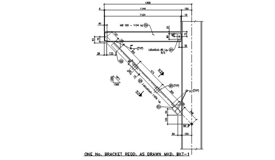 Vacuum filter Bracket requirement is given in this 2D AutoCAD DWG drawing.Download the AutoCAD 2D DWG file.