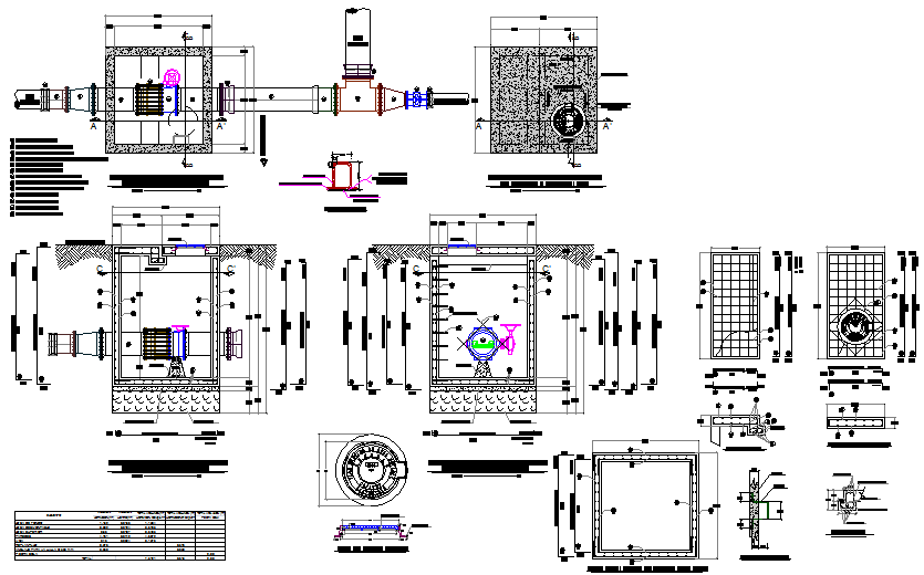 Valve chamber detail dwg file