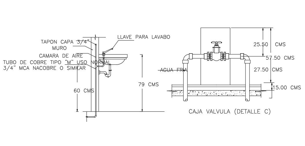 Valve box detail drawing is given in this AutoCAD drawing model. Download the Autocad model.