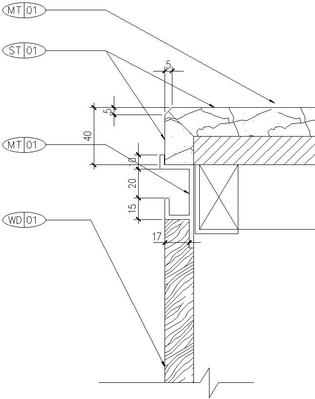 Vanity Slab detail drawing.