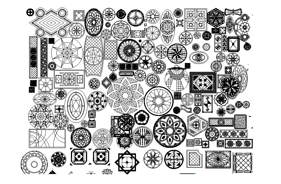  Variety of mats design is given in this 2D Autocad DWG drawing file.   Download the 2D Autocad DWG drawing filel