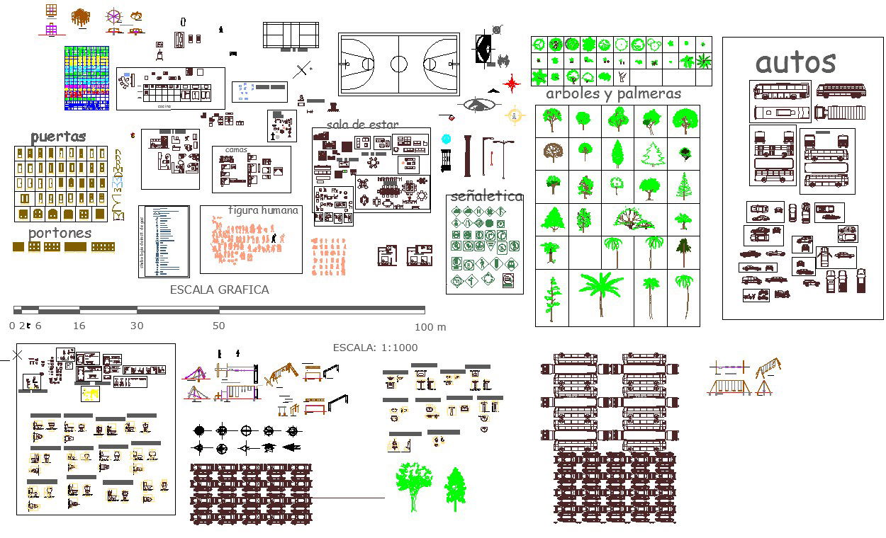 Varios type of cad blocks