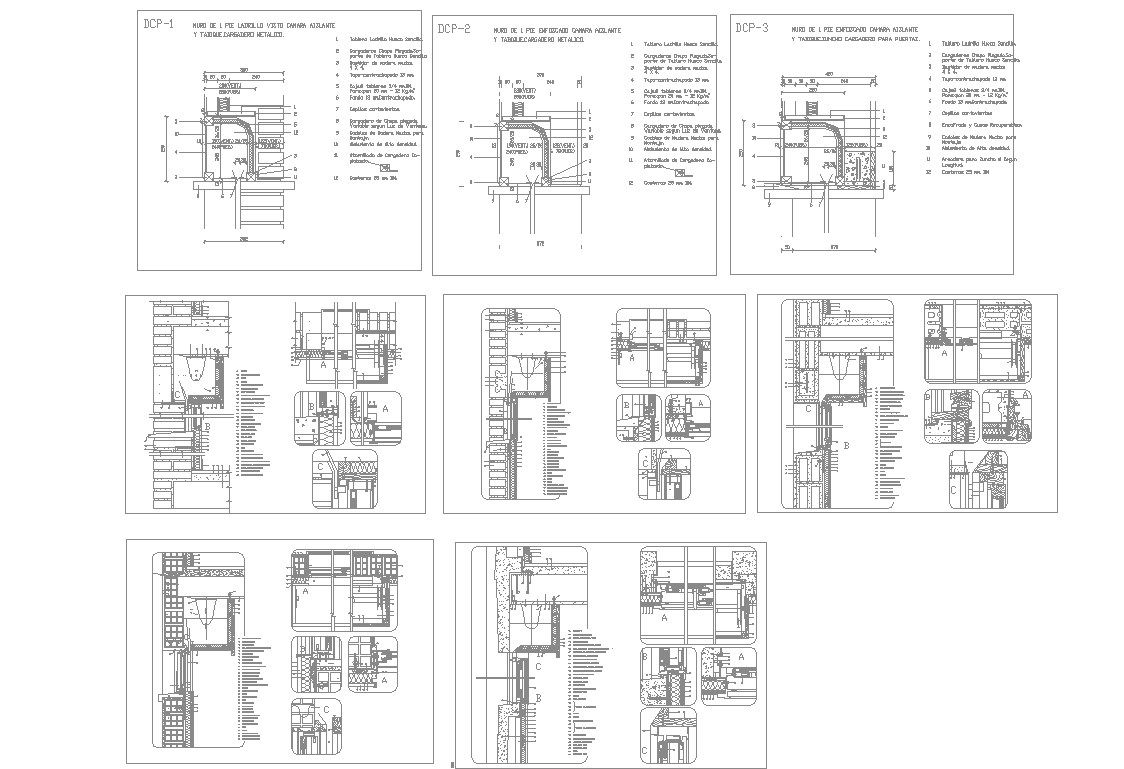 Various type of architecture opening detail