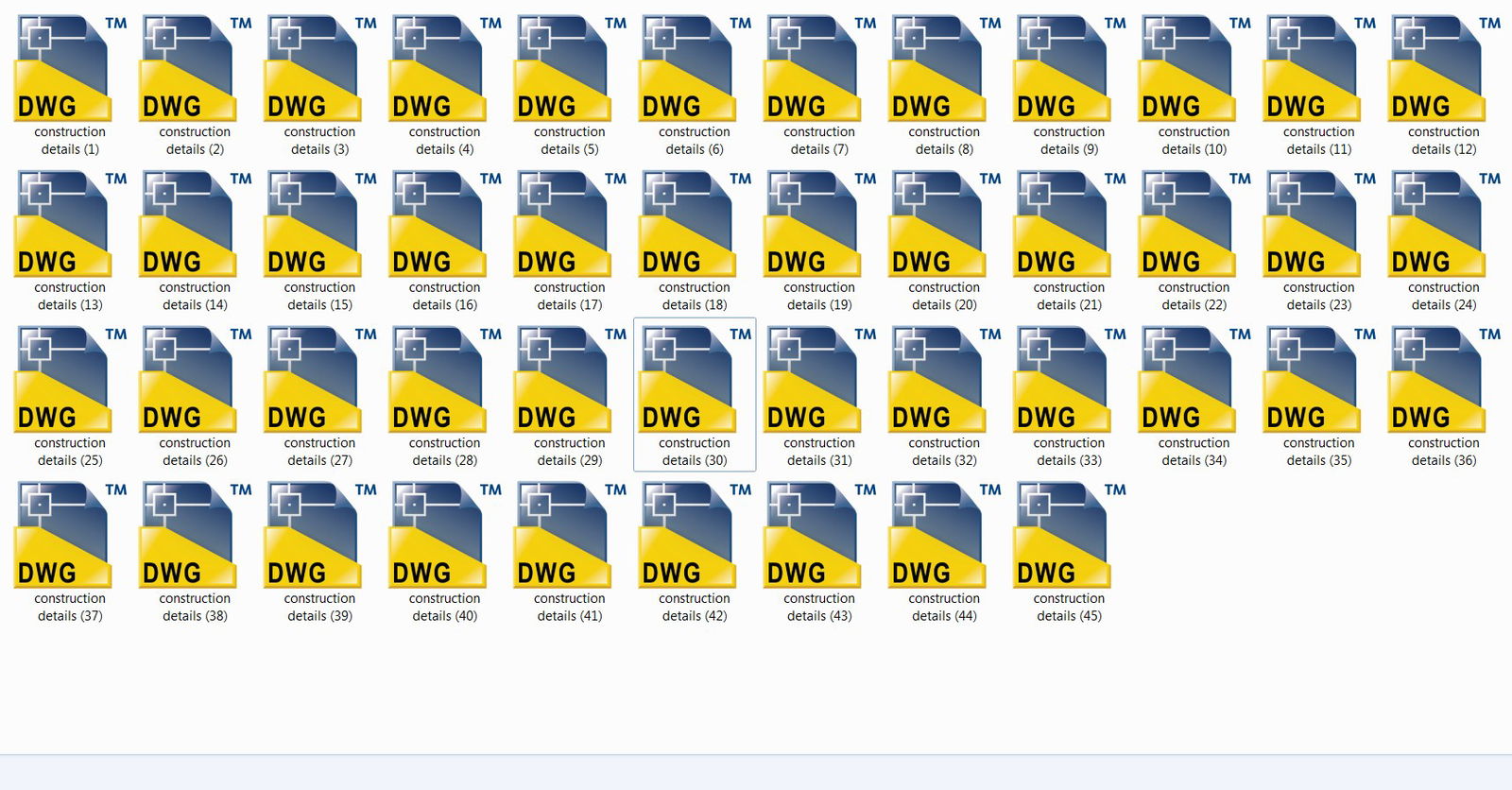 Various type of constructions detail autocad dwg files