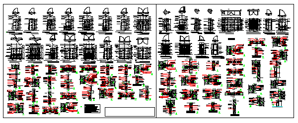 Various types Section drawing of Door detail design drawing