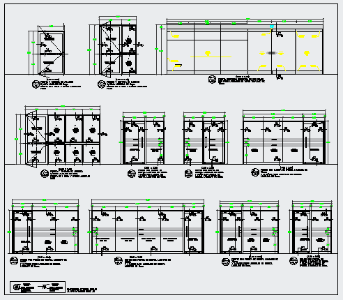 Various types of constructive mamps door detail design drawing