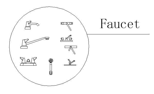 Various types of faucets design