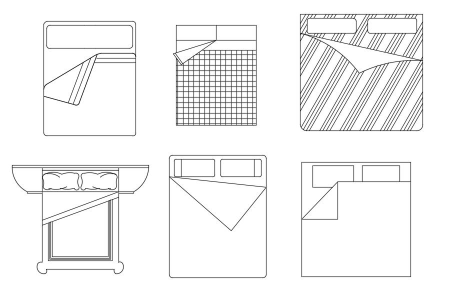 Various Types of Bed block design Autocad furniture drawing blocks. Download the AutoCAD drawing file.