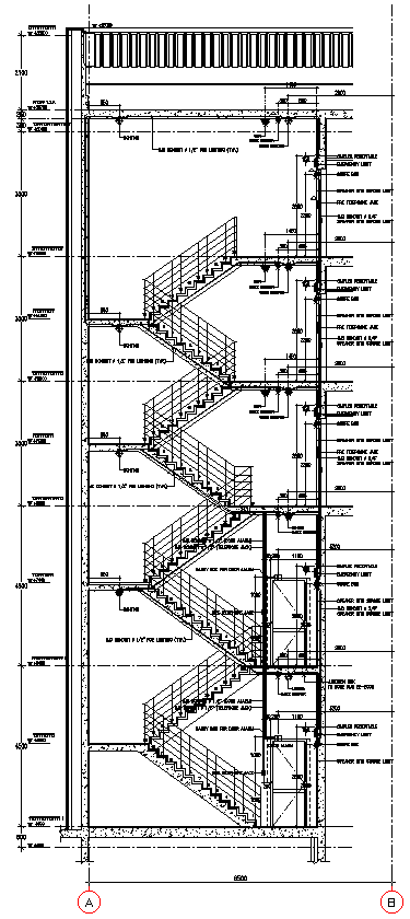 Various floor Electrical line plan for emergency system DWG AutoCAD file  