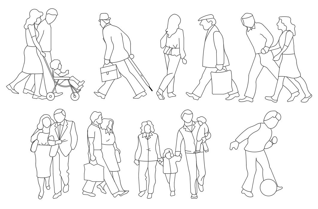 Various styles of amazing people block design are available in these DWG blocks drawing.Download this AutoCAD drawing file.