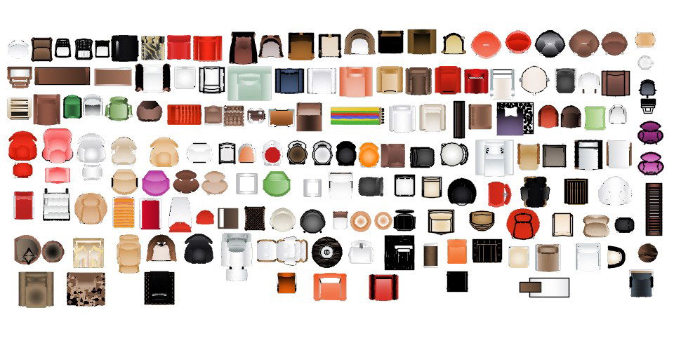 Various Sofa Chair Designs AutoCAD 2D CAD Block File