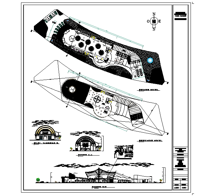 Vegetable Super Market Design in Drawing Detail