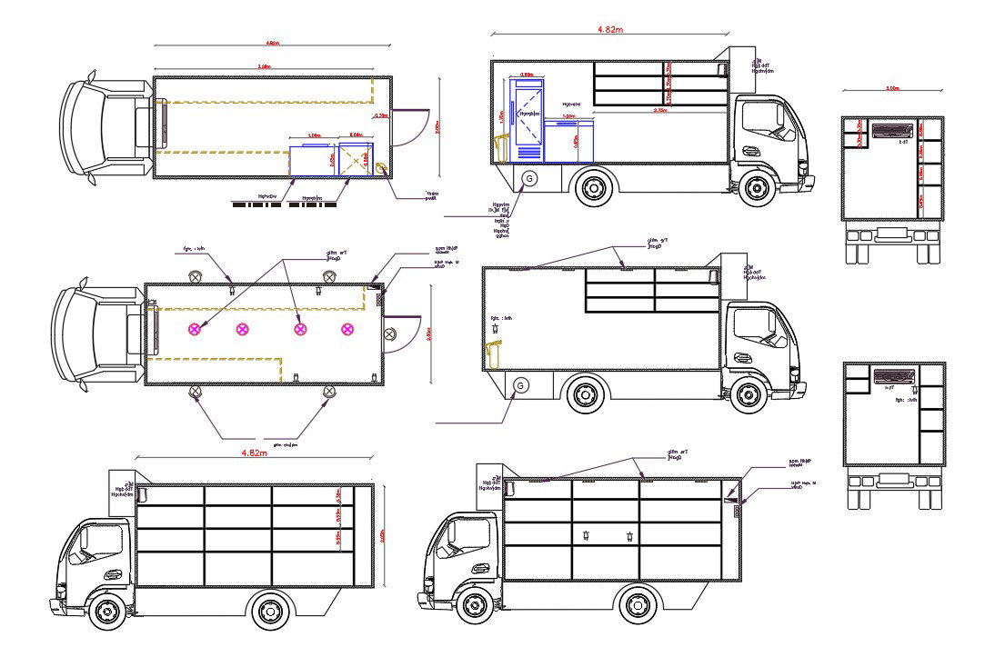 Vehicle Blocks Of Ice Cream Van Design