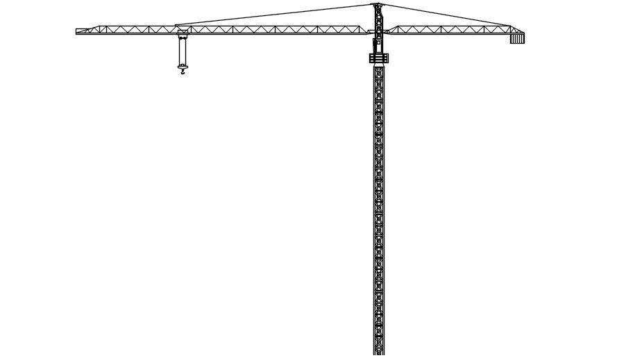 Vehicle lifting crane is given in this drawing model.