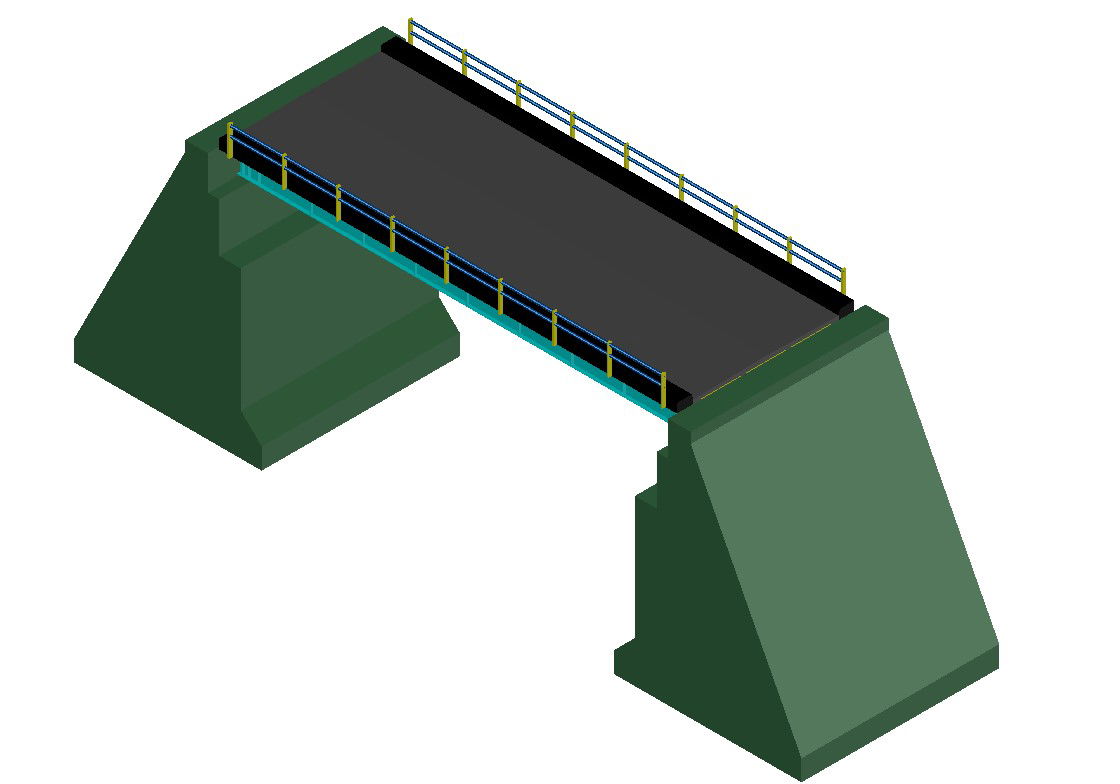 Vehicular 3d bridge elevation cad drawing details dwg file