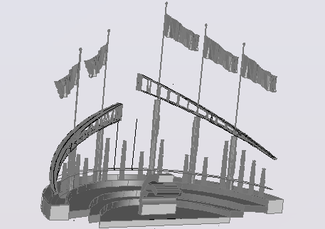 Venezuela public park decorative equipment 3d design details dwg file