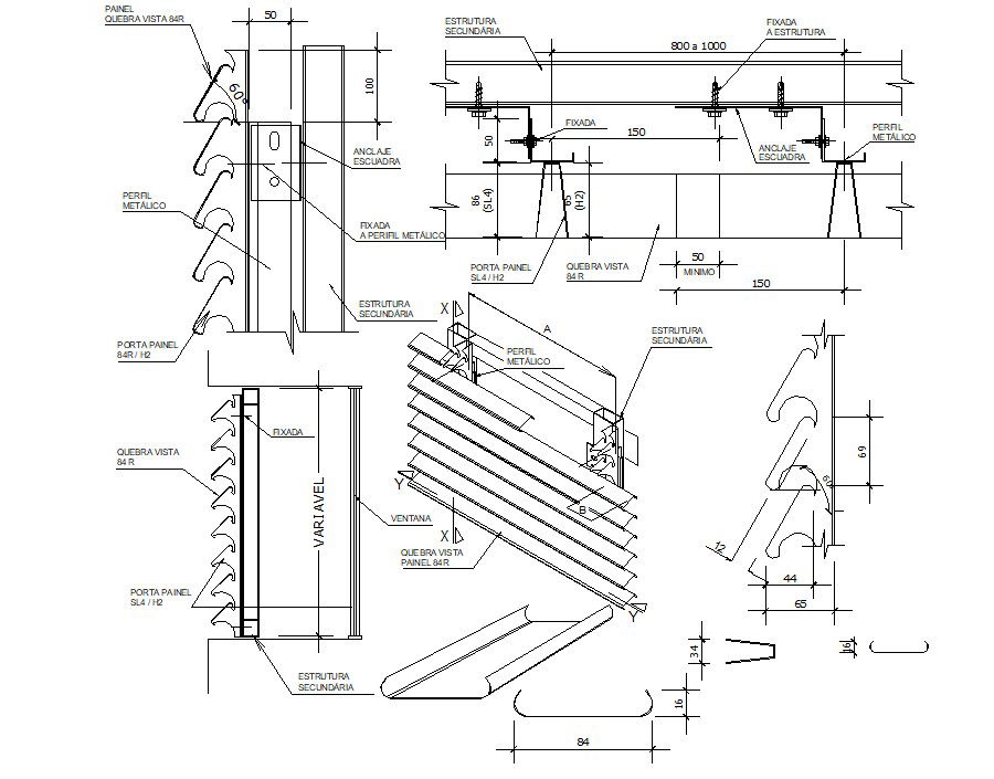 Ventilation Window CAD Drawing