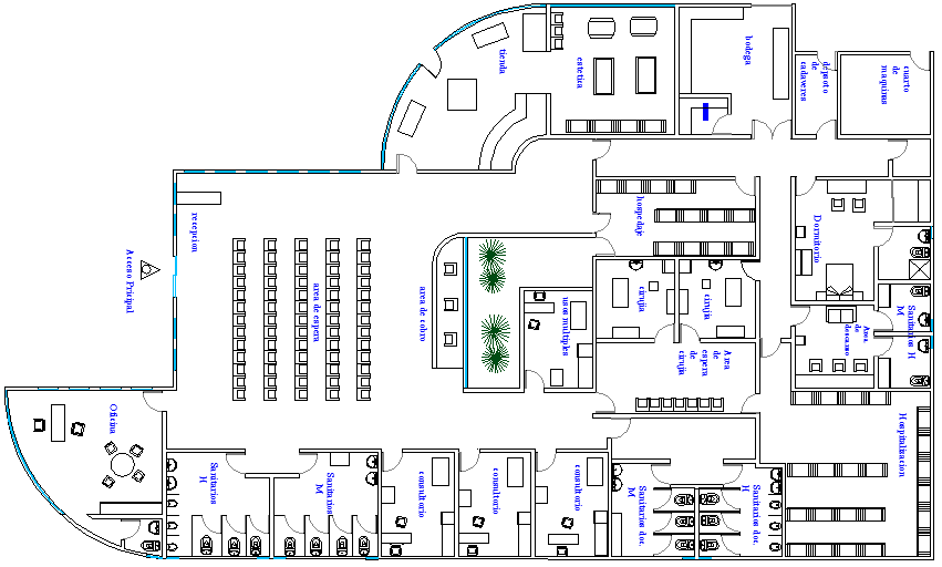 Veterinary Clinic Architecture CAD Drawing with Design and Elevation