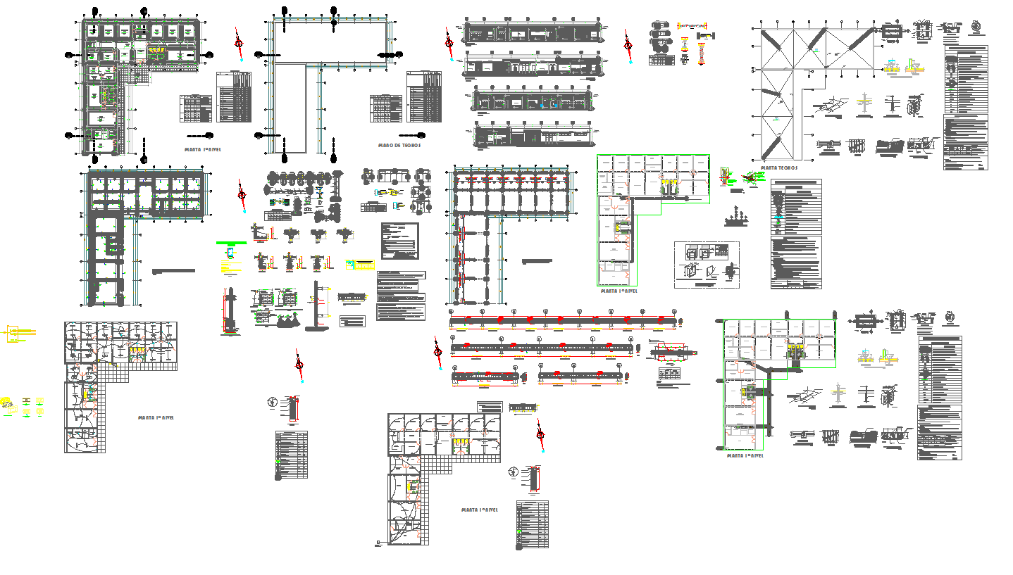 Veterinary clinic architecture detail and drawing