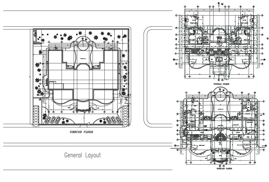 Villa Floor Plan AutoCAD File