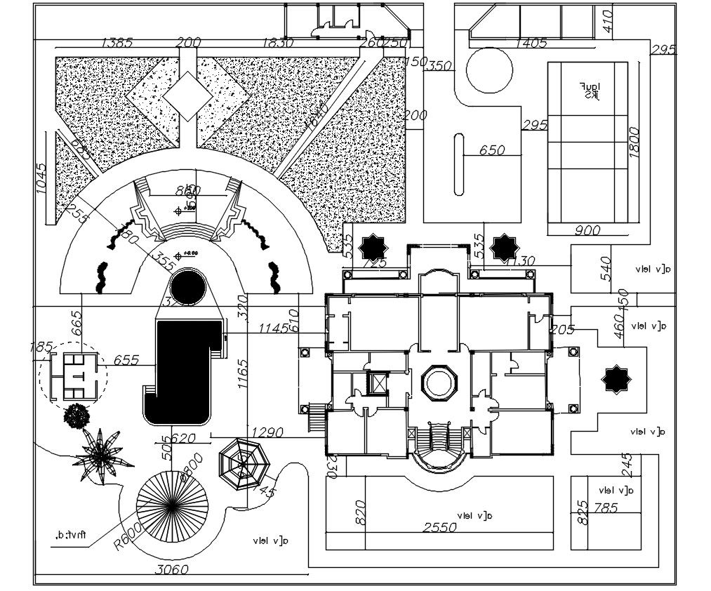 Villa Layout Payout Plan AutoCAD File